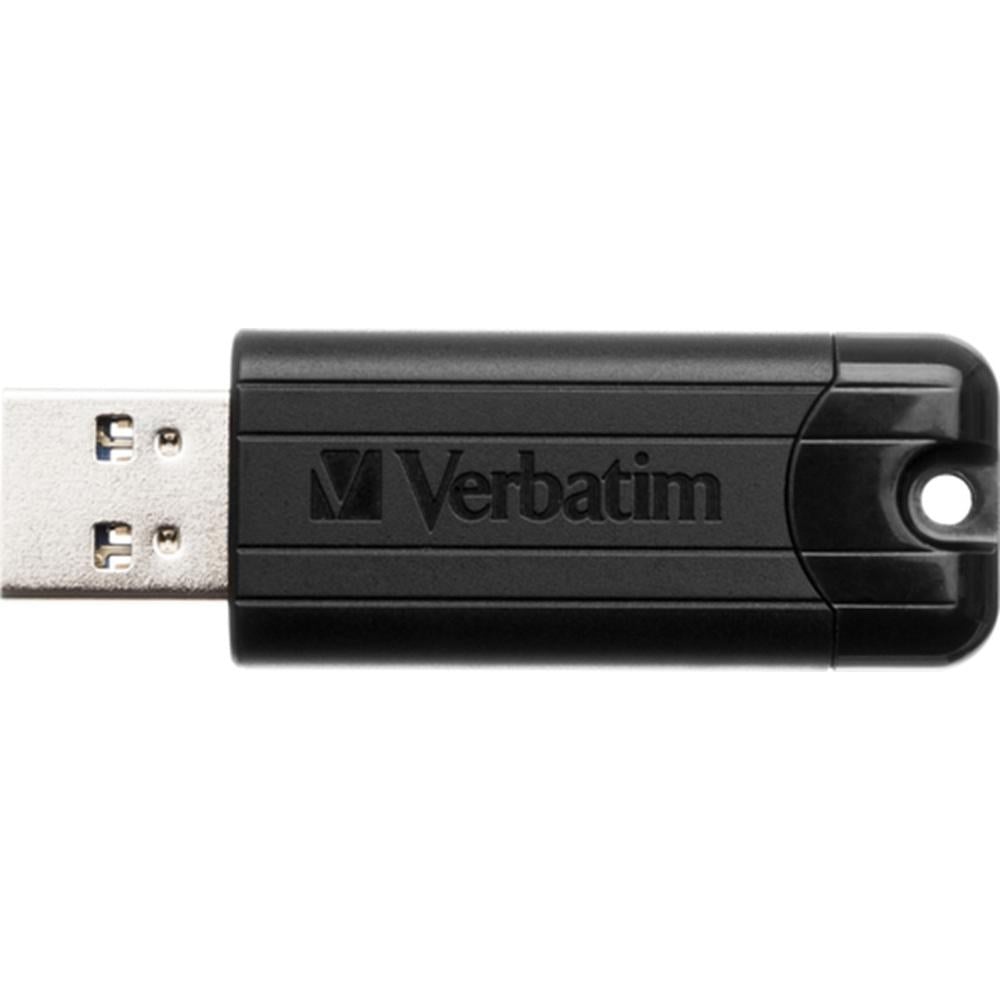Memoria USB 3.2 Verbatim pinstripe negro