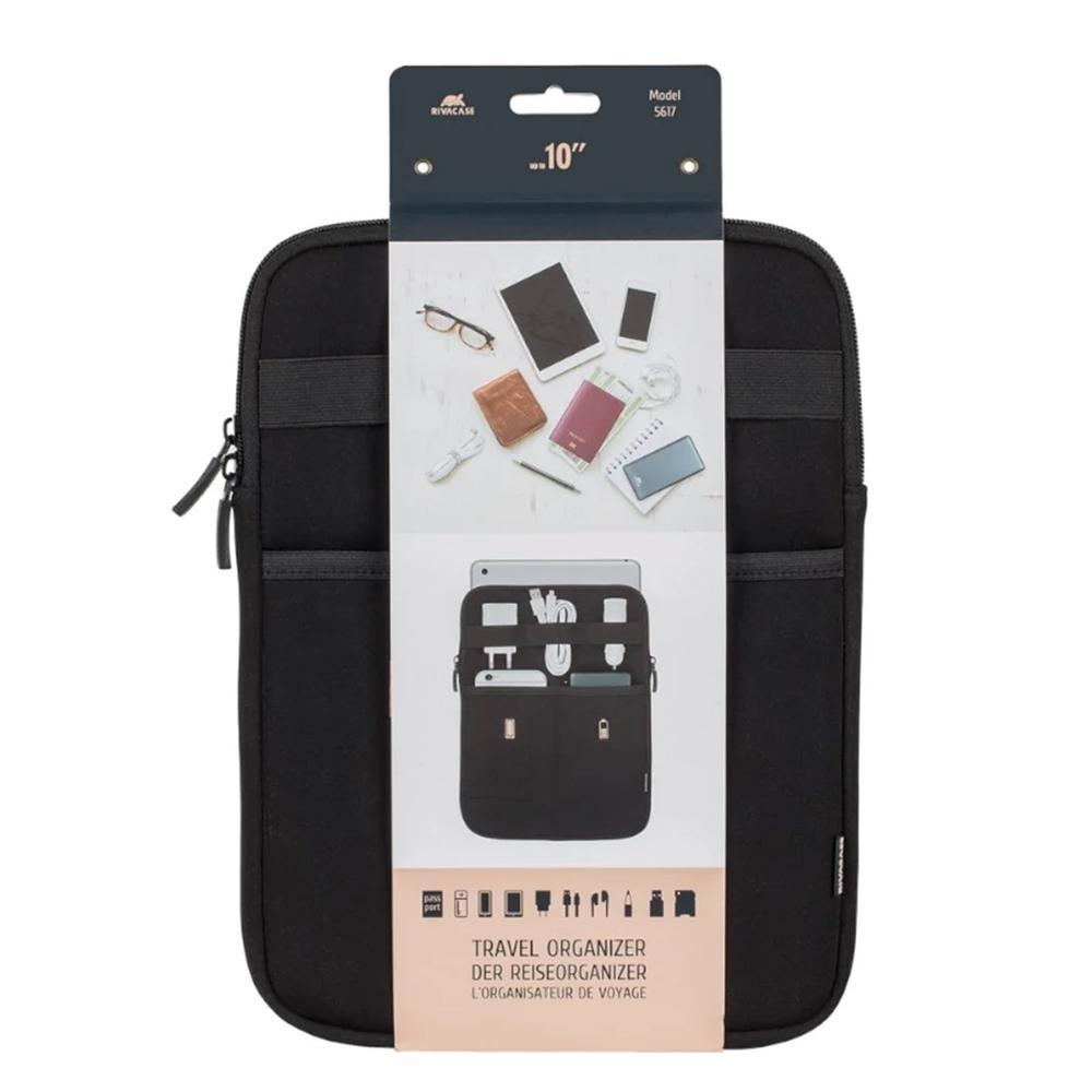 Organizador de viaje Rivacase 5617 antishock para tablet 10.1 pulgadas negro