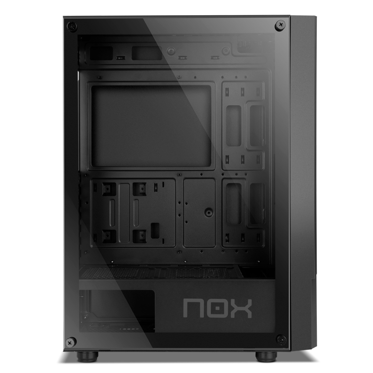 Caja ordenador gaming Nox infinity beta airflow ITX argb cristal templado negra