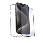 Funda Muvit recycletek para apple iphone 16 pro max transparente + protector cristal templado marco negro