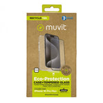 Funda Muvit recycletek para apple iphone 16 pro max transparente + protector cristal templado marco negro