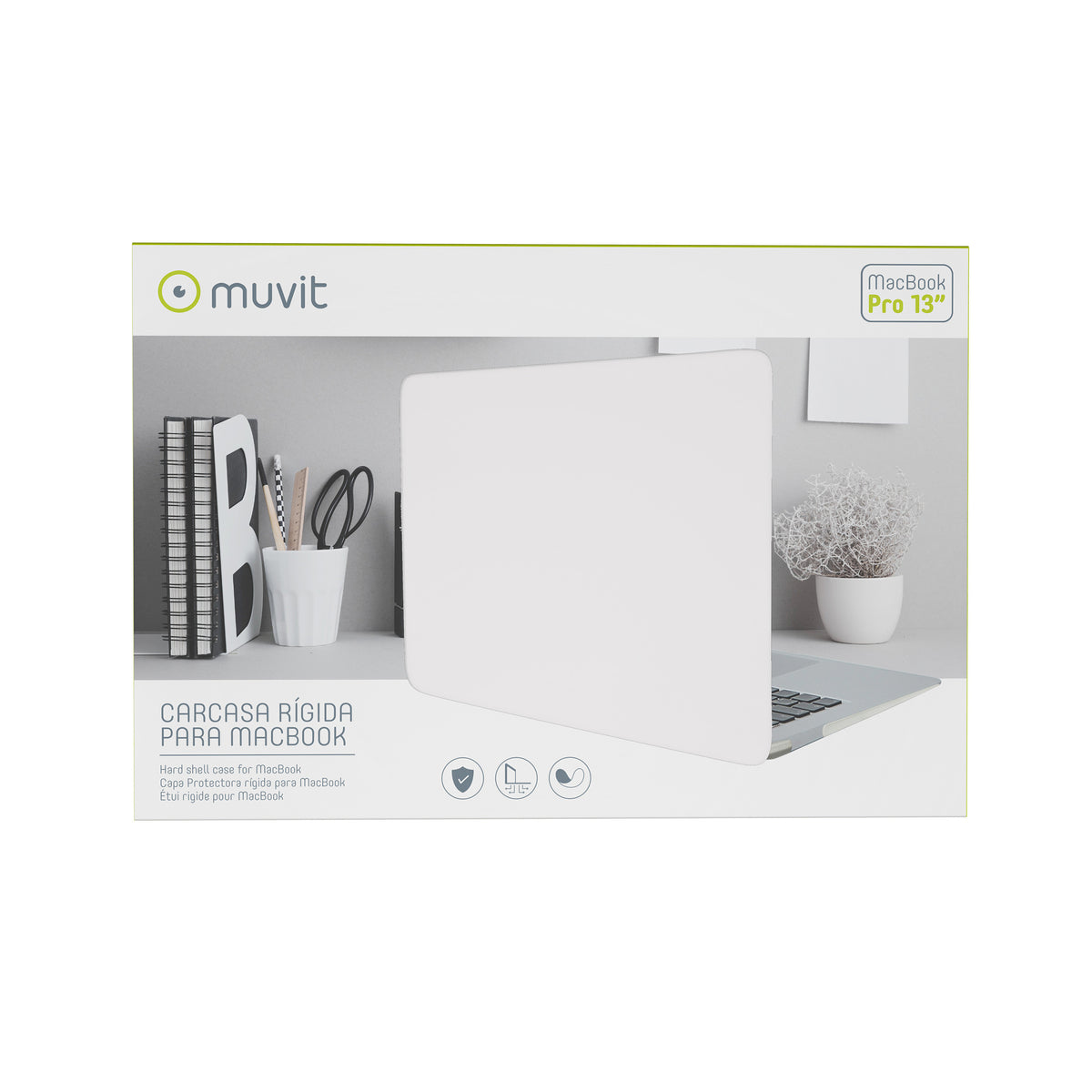 Funda Muvit para apple macbook pro 13 pulgadas transparente