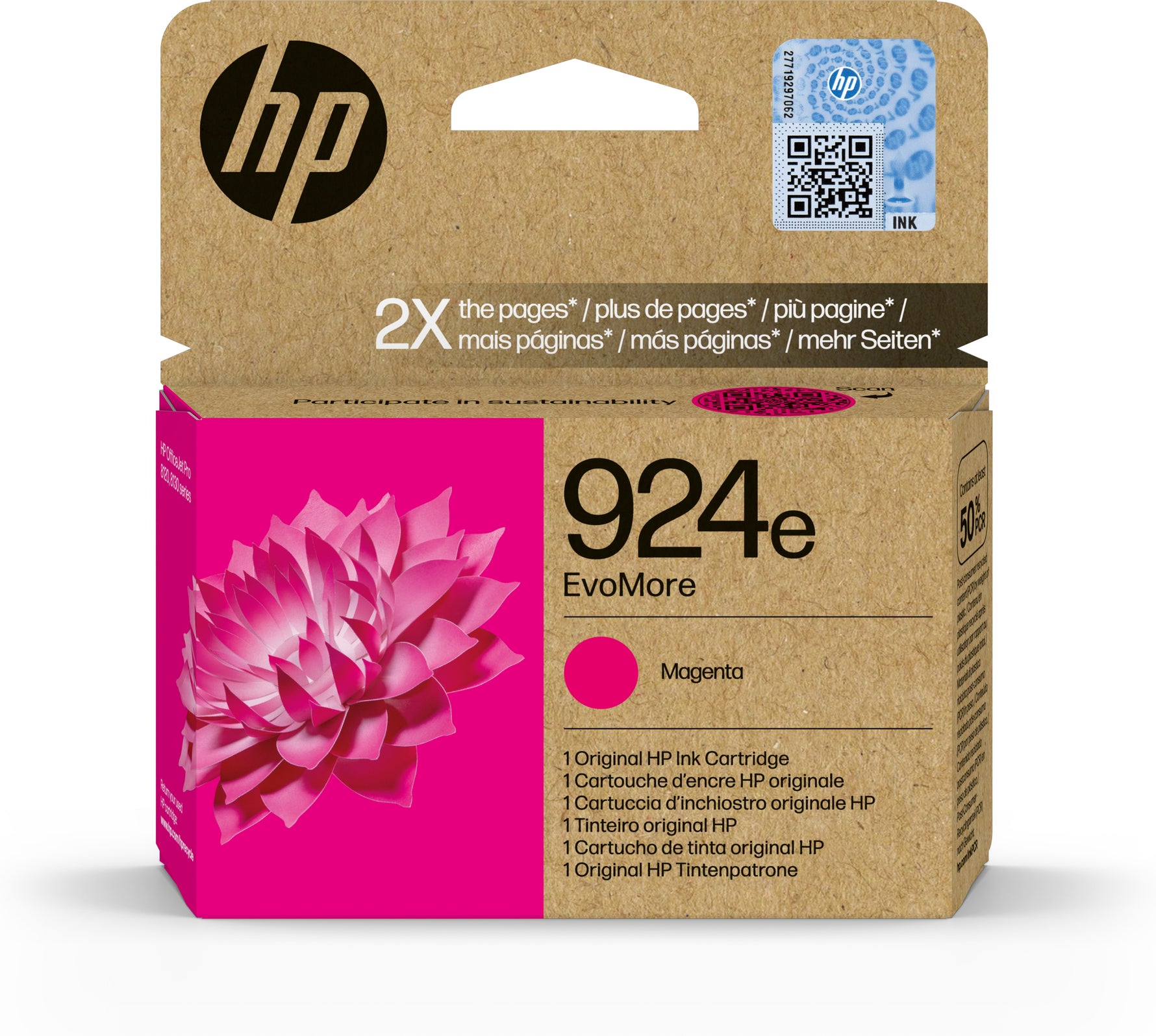 Cartucho tinta hp 924e magenta officejet