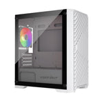 Caja ordenador gaming keep out xc - 220w glass mATX argb cristal templado blanco