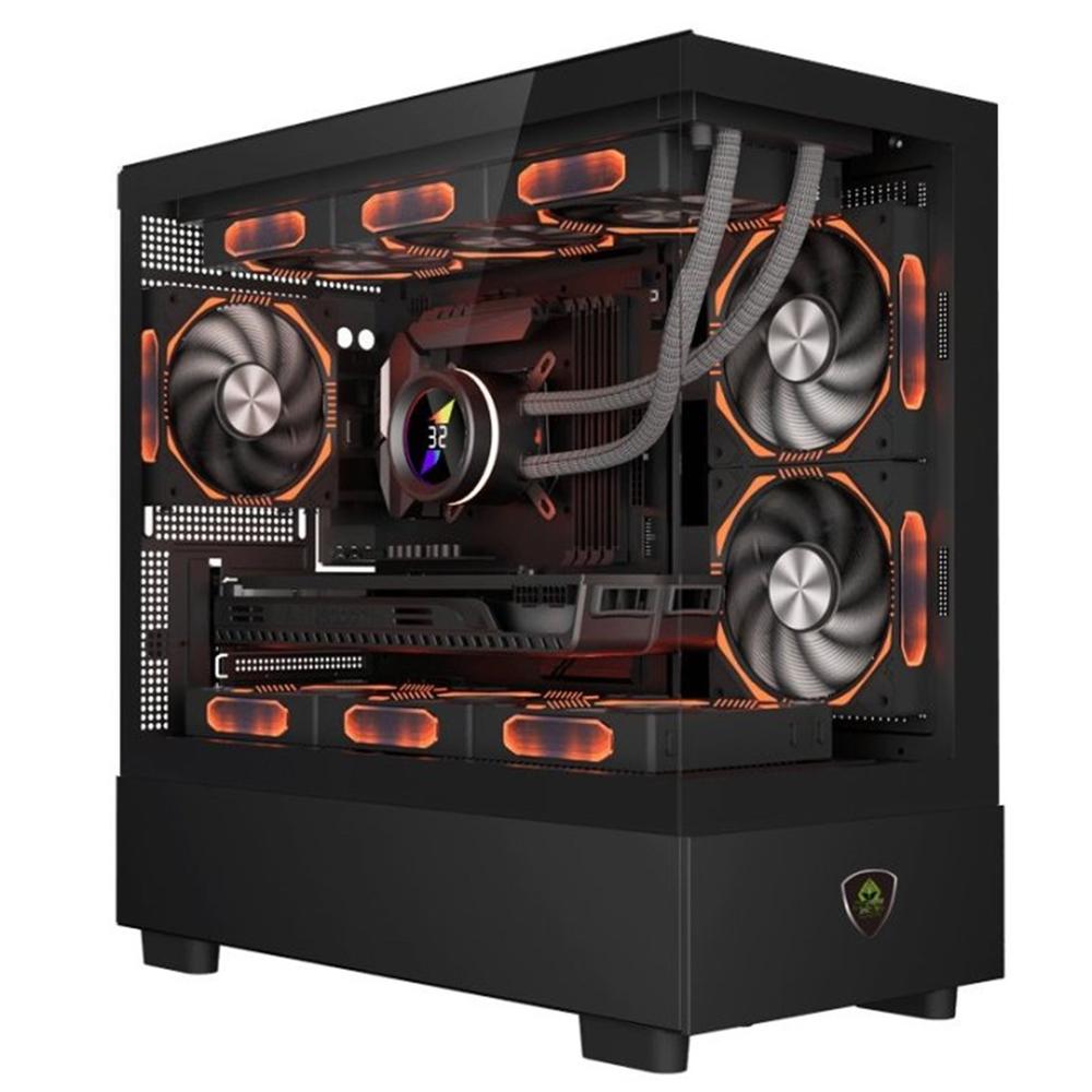 Caja ordenador gaming keep out xc - 301 glass mATX argb cristal templado negro