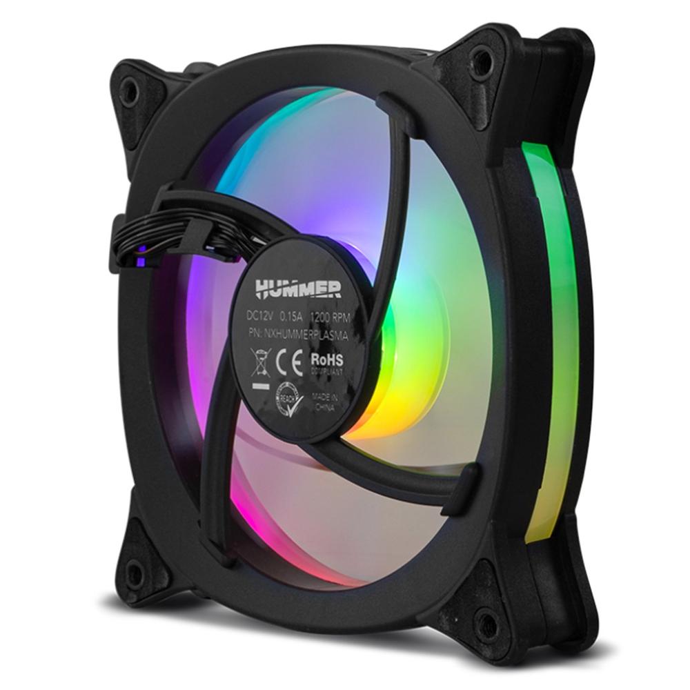 Ventilador caja Nox hummer v - fan argb espejo infinito 120mm negro
