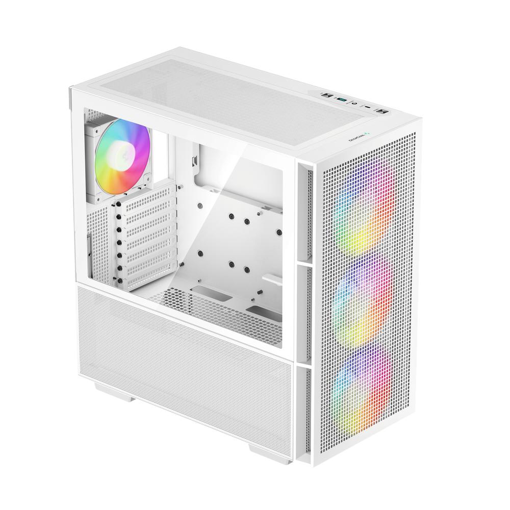 Caja ordenador gaming Deepcool ch560 RGB e - ATX cristal templado blanca
