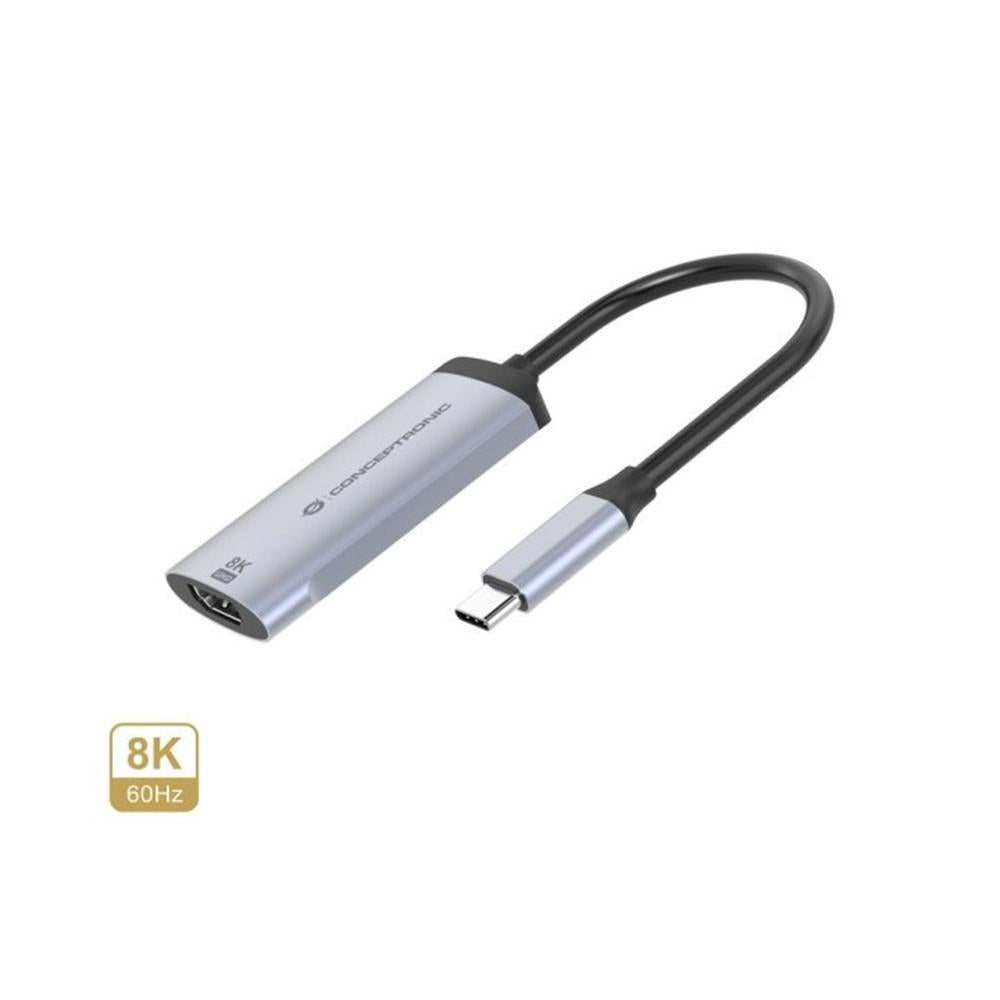 Adaptador USB tipo c a HDMI 8K Conceptronic 8K 15cm · macho - hembra