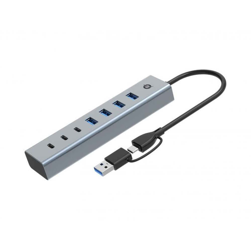 Hub USB 3.0 Conceptronic hubbies20g 7 puertos USB - c a 3xusb - c 4xusb - a