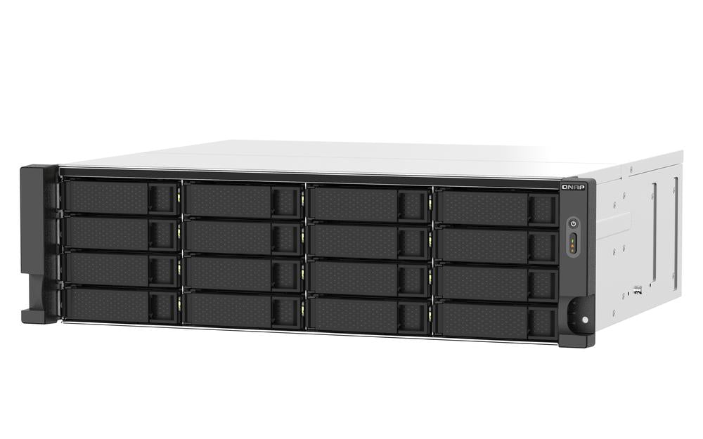 Servidor nas qnap ts - 1673au - rp - 16g 16 bahias 3u rack 16gb gigabit ethernet