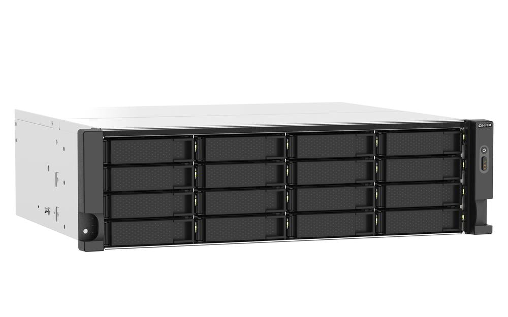 Servidor nas qnap ts - 1673au - rp - 16g 16 bahias 3u rack 16gb gigabit ethernet