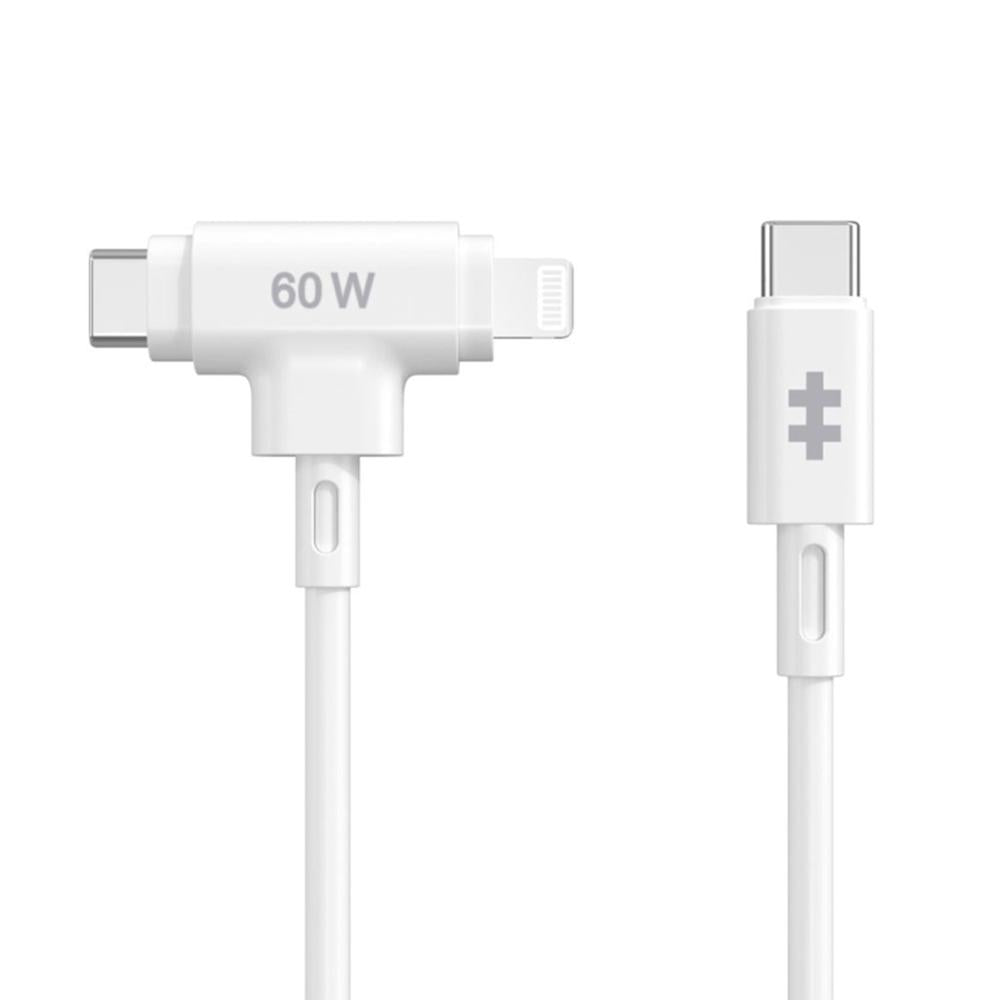 Cable USB tipo c a USB tipo c · lightning Hyper · macho macho · 1.5 m Blanco #blanco