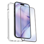 Carcasa Myway para apple iphone 15 plus transparente + protector pantalla cristal templado