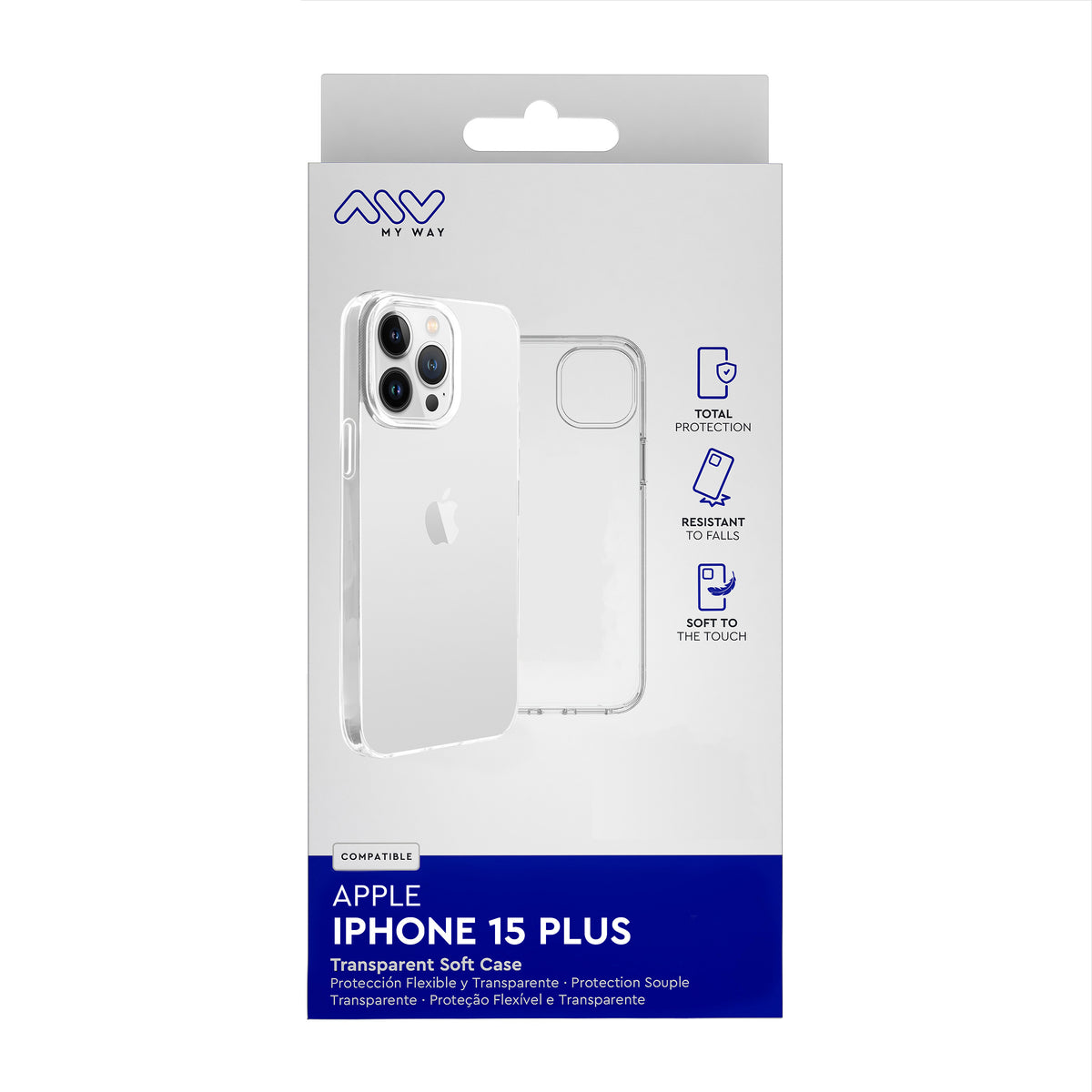 Carcasa Myway para apple iphone 15 plus transparente