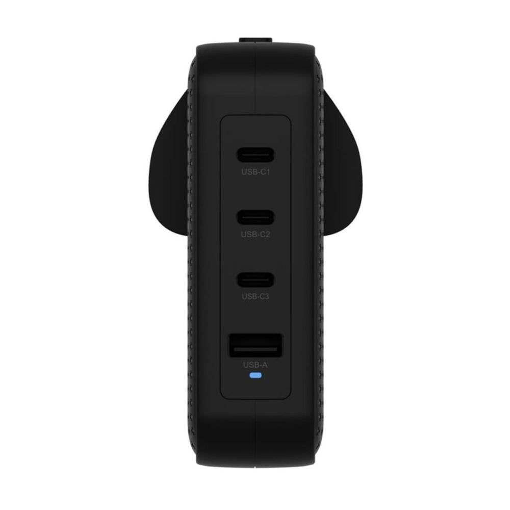 Cargador de pared ingles Hyper 3 x USB tipo c 1 x USB tipo a negro