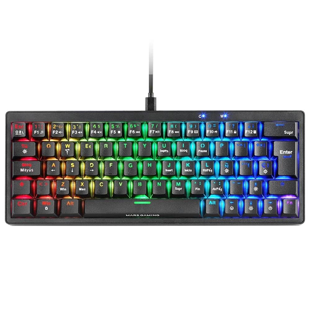 Teclado mars gaming mkminiprobes negro