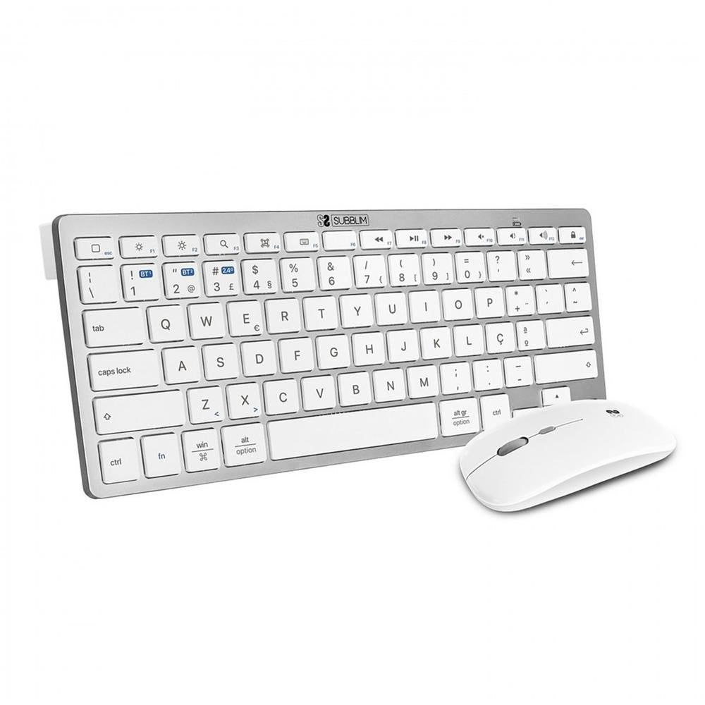 Teclado + raton subblim combo plata