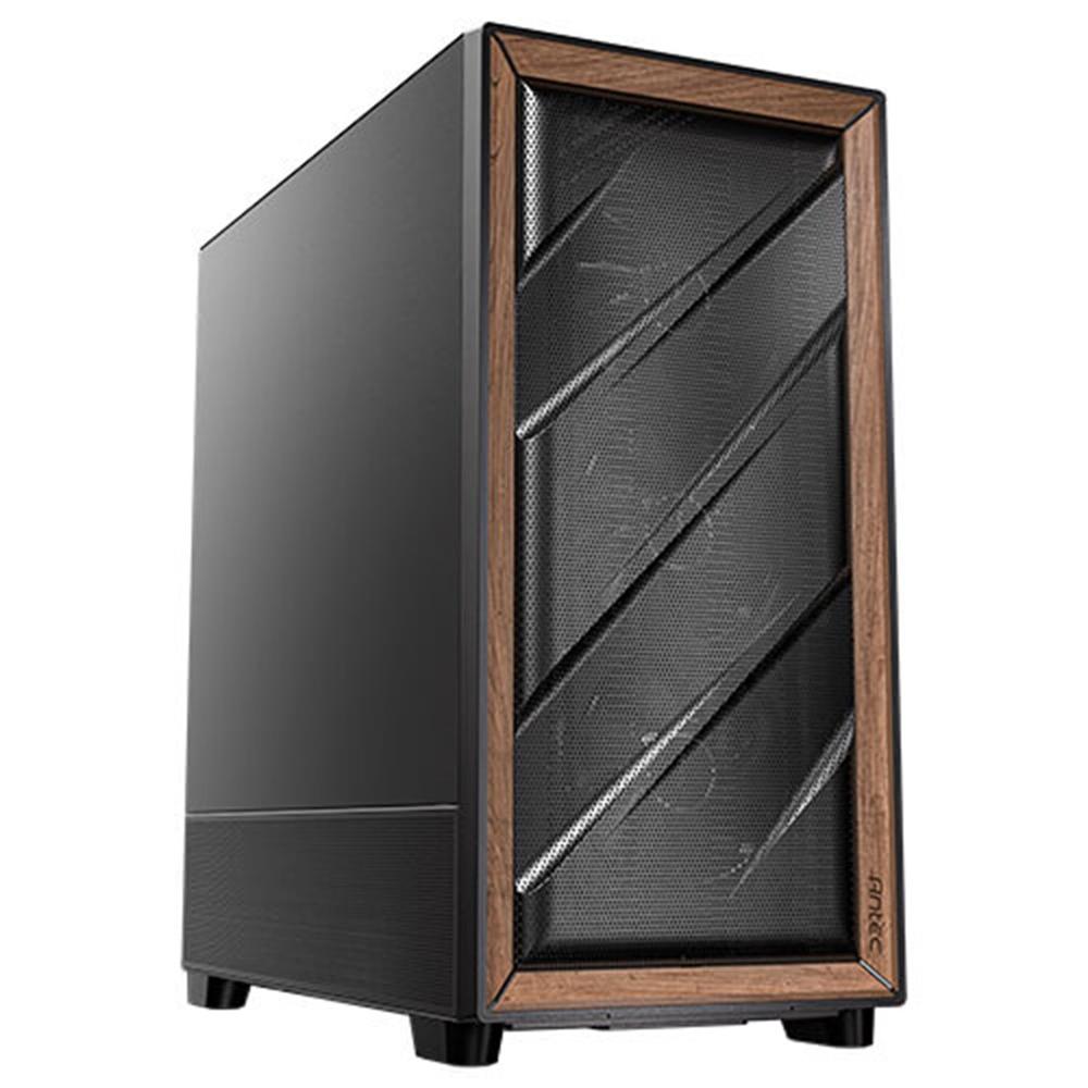 Caja ordenador gaming Antec flux se ATX wood negra