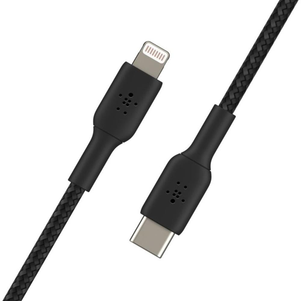 Cable lightning a USB tipo c Belkin 1m · macho - macho · negro