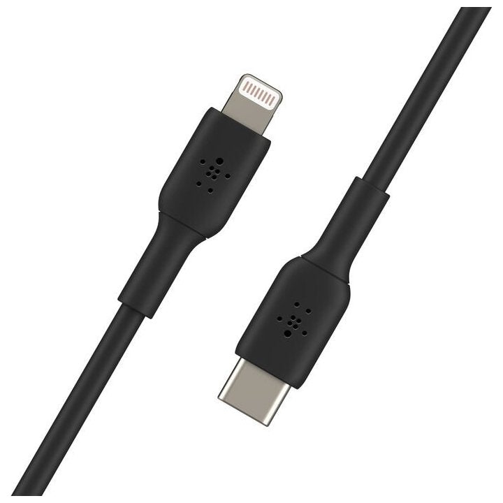 Cable lightning a USB tipo c Belkin · macho macho · 1 m Negro detalle #negro