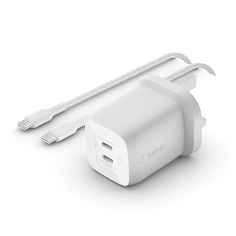 Cargador pared belkin wch013vf2mwh - b6 65w 2x