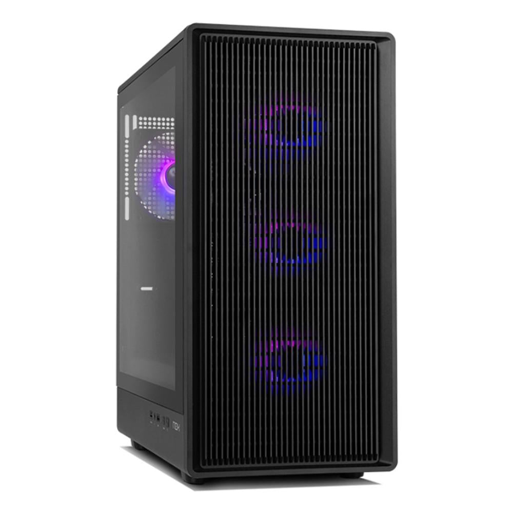 Caja ordenador gaming NOX mesh infinity iota ATX argb cristal templado negra