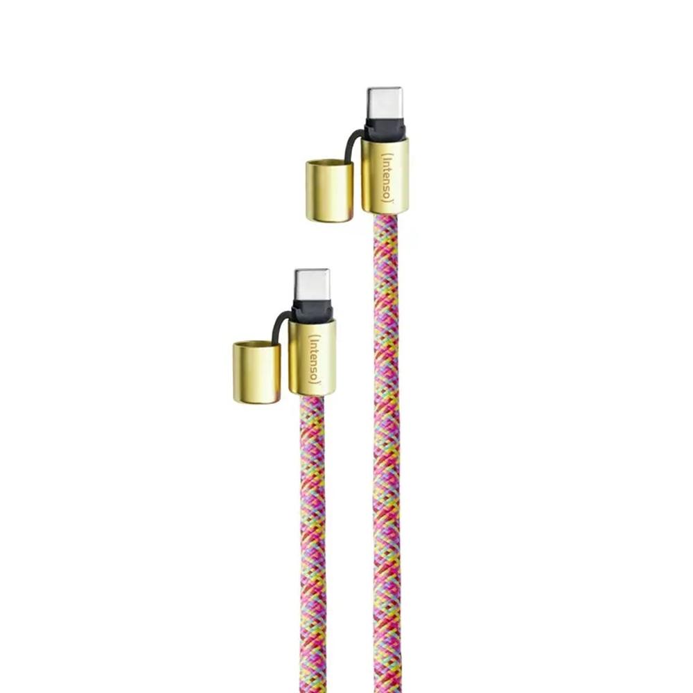 Cable USB tipo c Intenso 1.65m · macho - macho · neon mix
