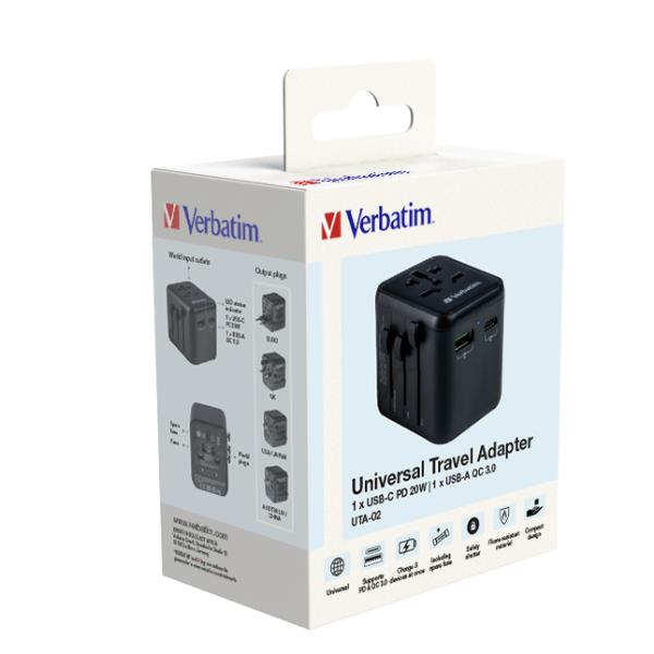 Cargador universal Verbatim uta - 02 20w