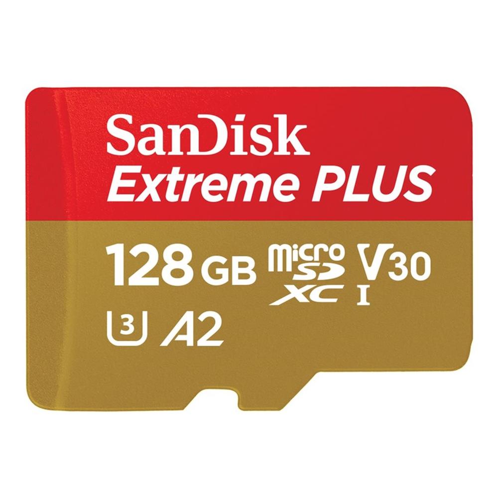 Tarjeta memoria micro secure digital 128GB SanDisk extreme plus clase 10 uhs - i u3 + adaptador