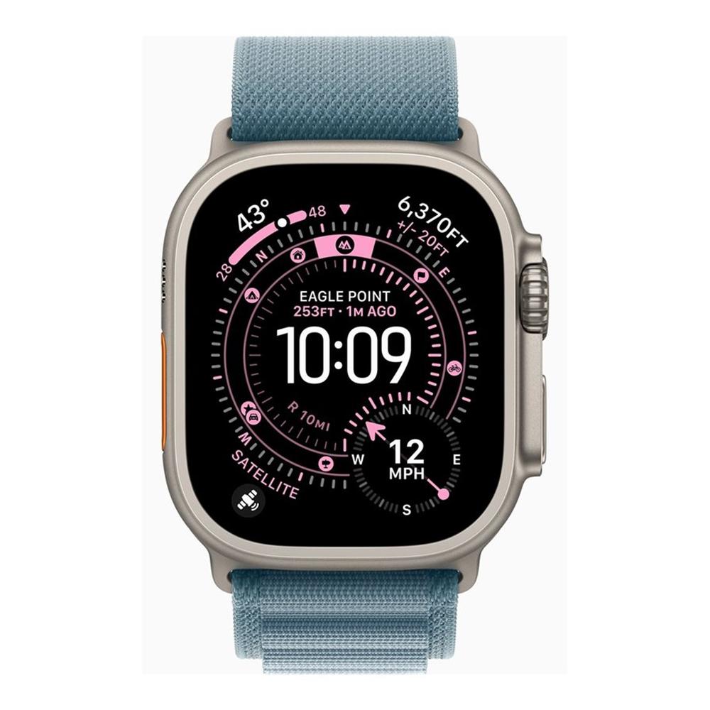 Smartwatch Apple watch ultra 3 GPS + cellular 49mm natural titanium case blue alpine loop · m