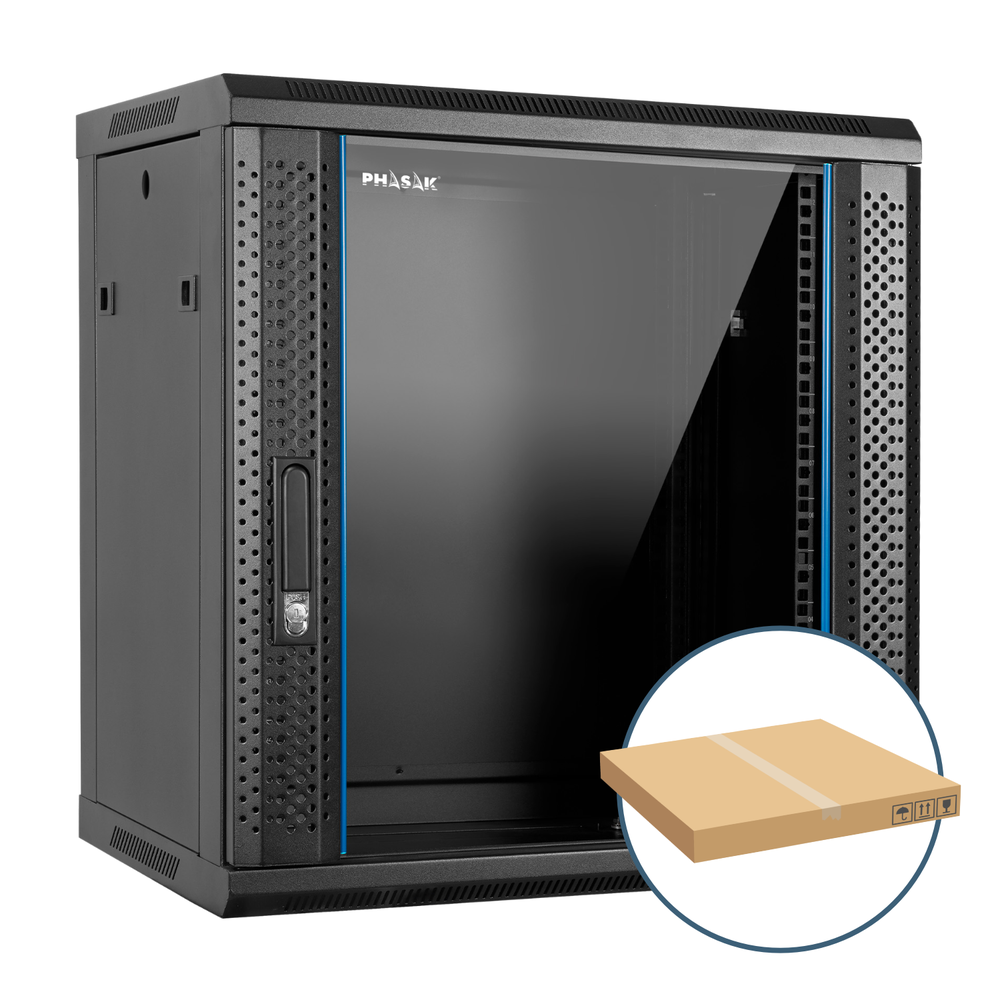 Armario Rack Mural Desmontado Phasak PHO 2112D/ 19"/ Altura 12U