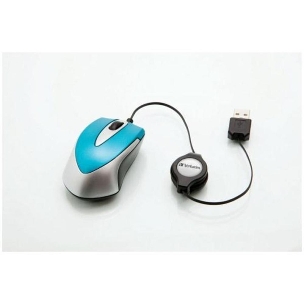 Ratón Verbatim go mini azul