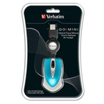 Ratón Verbatim go mini azul