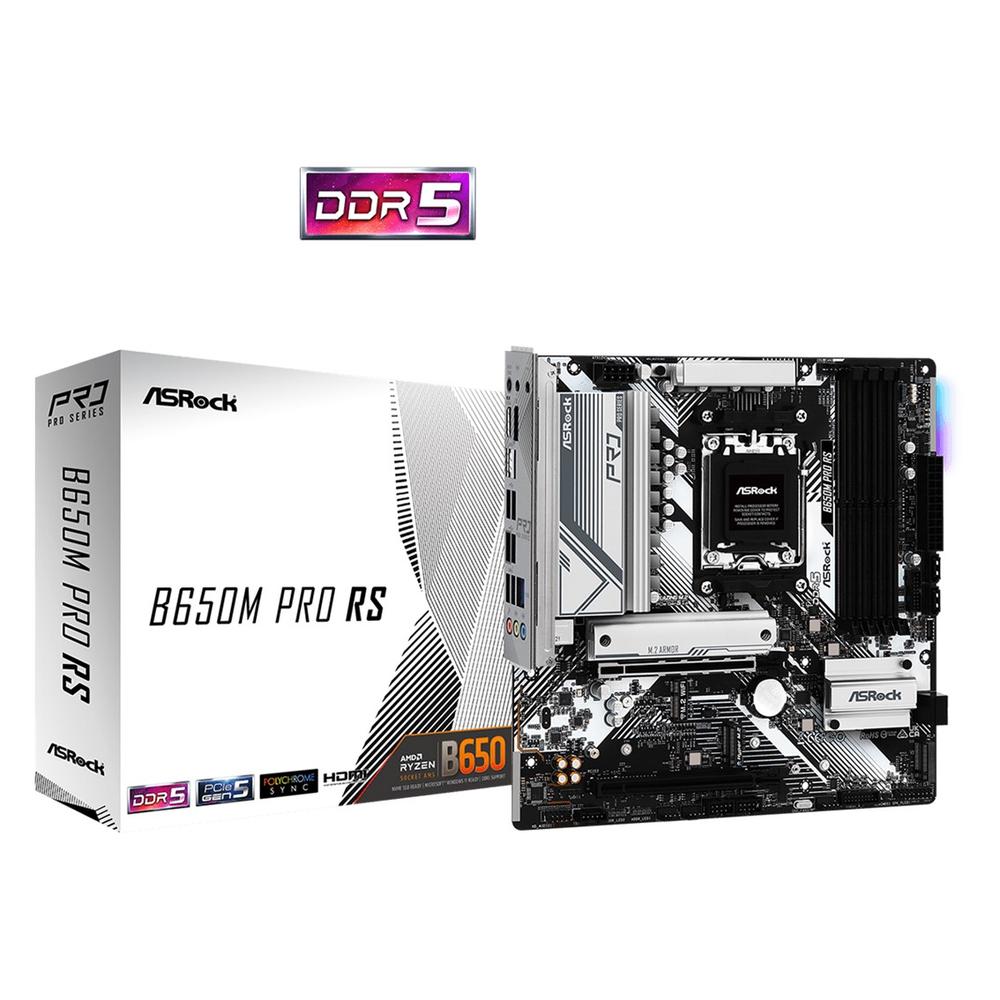 Placa base Asrock b650m pro rs am5 mATX · 4x DDR5