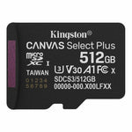 Tarjeta memoria micro secure digital sdxc 512GB Kingston canvas select plus clase 10 uhs - 1