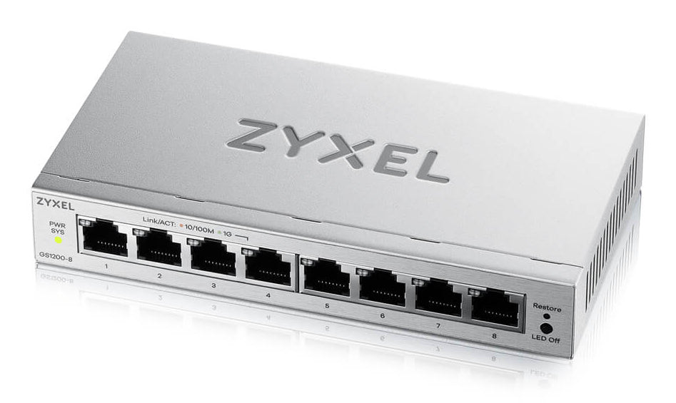 Switch 8 puertos zyxel gs1200 - 8v3 8xgbe