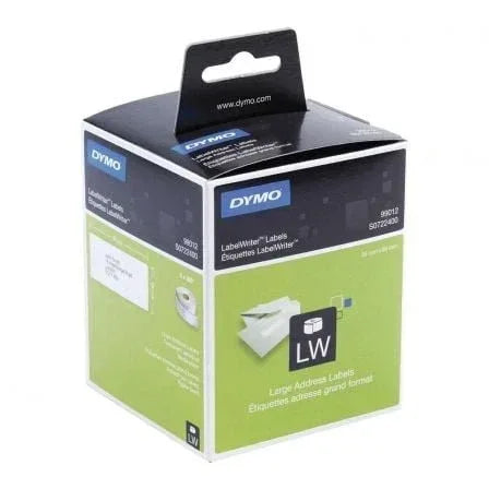 Etiquetas Adhesivas en Rollo Dymo 99012/ 89 x 36mm/ 260 x 2 uds - PixelPlaza