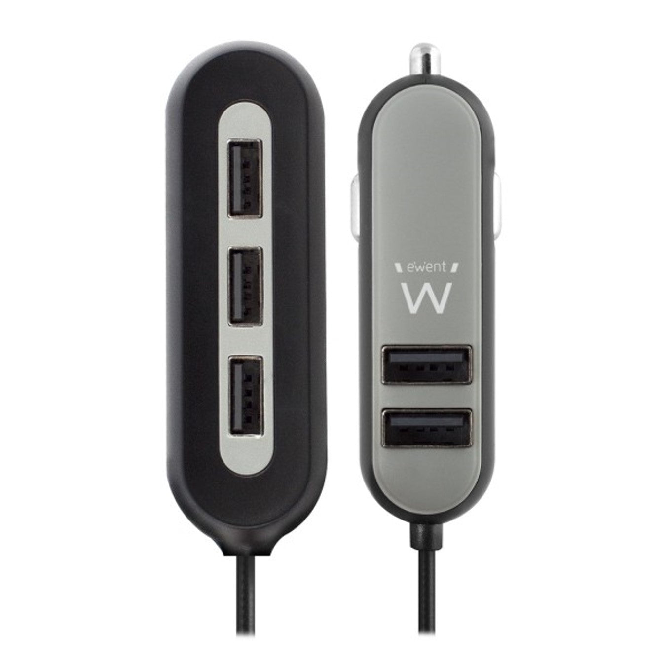Cargador USB Ewent para coche · 5 puertos · 54w