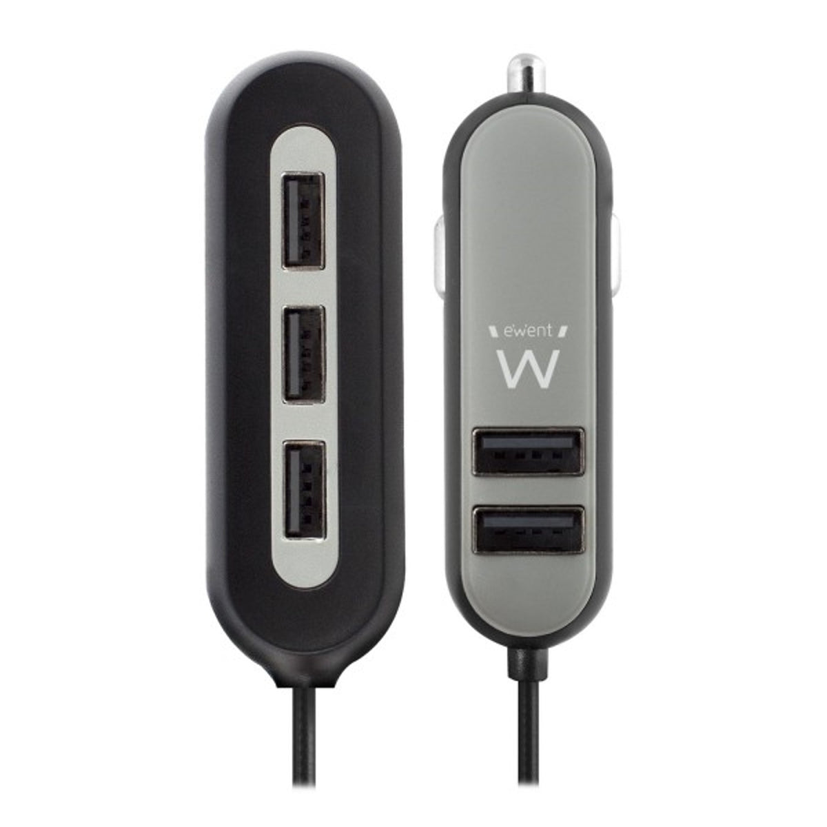 Cargador USB Ewent para coche · 5 puertos · 54w