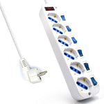 Regleta Ewent con 6 tomas shucko con interruptor individual y 5 metros de cable