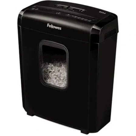Destructora Fellowes 6M/ Minicorte de 4 x 12mm/ Negra - PixelPlaza