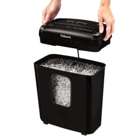 Destructora Fellowes 6M/ Minicorte de 4 x 12mm/ Negra - PixelPlaza