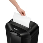 Destructora Fellowes LX41/ Minicorte de 4 x 12mm/ Negra - PixelPlaza