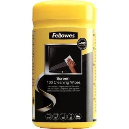 Dispensador de 100 Toallitas Fellowes 9183101 para Limpieza de Pantallas/ Pack de 6 Unidades - PixelPlaza