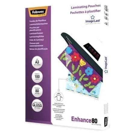 Fundas para Plastificar Fellowes 5306207/ A3/ 80 Micras/ 100 unidades - PixelPlaza