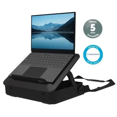 Maletín con Elevador Fellowes Breyta para Portátiles hasta 14"/ Negro - PixelPlaza