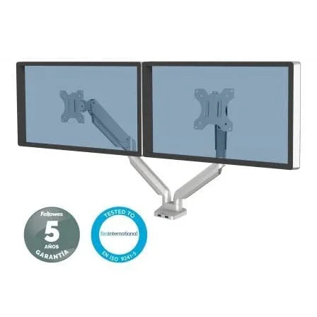 Soporte de Mesa para 2 Monitores Fellowes 8056501/ Giratorio/ Inclinable/ hasta 8kg - PixelPlaza