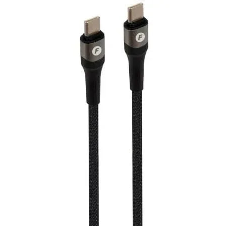 Cable USB 2.0 Tipo-C Fonestar USB-CC/ USB Tipo-C Macho - USB Tipo-C Macho/ 480Mbps/ Hasta 100W/ 1m/ Negro - PixelPlaza