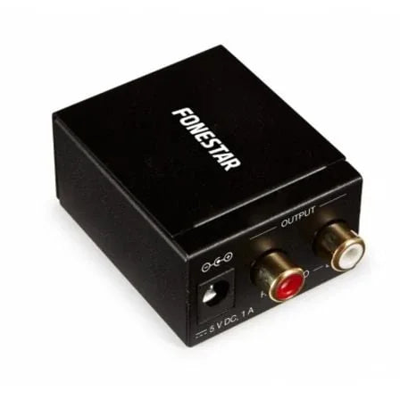 Convertidor de Audio Fonestar FO-37DA/ Entrada Toslink y RCA/ Salida 2x RCA - PixelPlaza