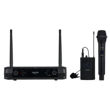 Micrófono Inalámbrico Doble Mano y Petaca UHF Fonestar SONAIR-2MP/ Incluye Receptor - PixelPlaza